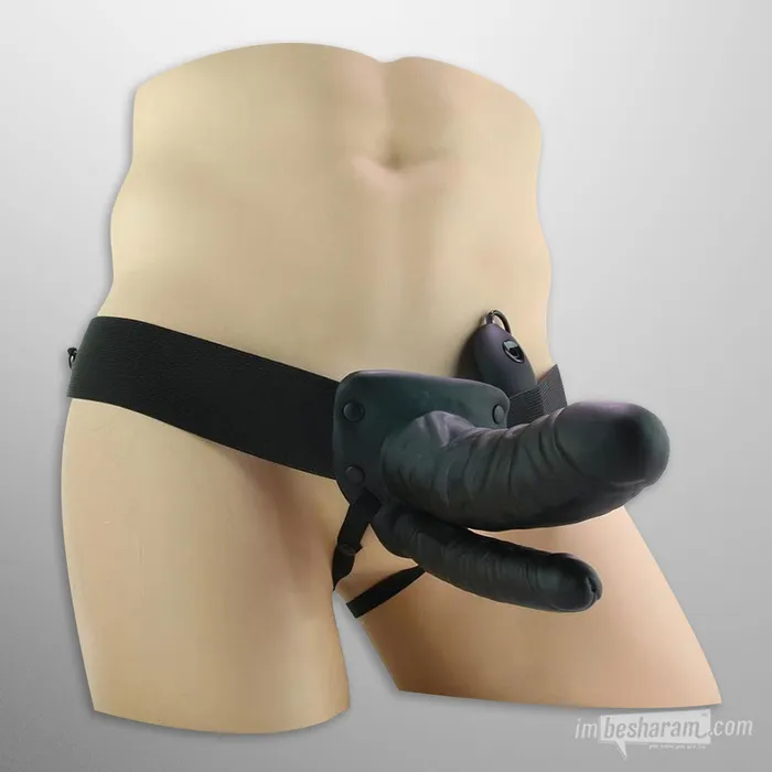 Female Sex Toys Lux Fetish Lux Fetish Vibrating Double Penetration StrapOn Dildo