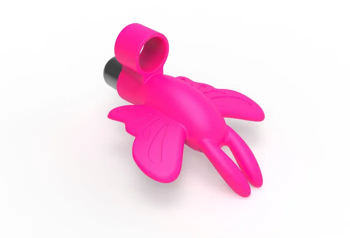 Icon Brands Vibrators The 9s Flirt Finger Butterfly Finger Vibrator Pink