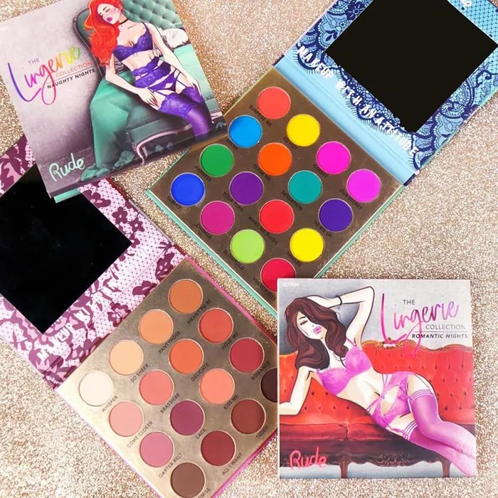 Lingerie RUDE 16 Colors Lingerie Bright Matte Eyeshadow Eye shadow Palette KBEAUTY MZ080 Vibrators