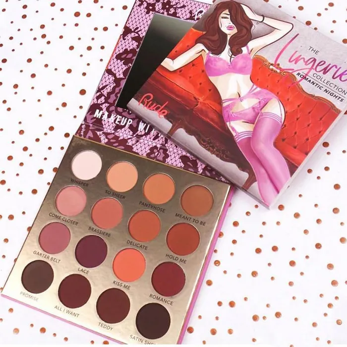 Lingerie RUDE 16 Colors Lingerie Bright Matte Eyeshadow Eye shadow Palette KBEAUTY MZ080 Vibrators