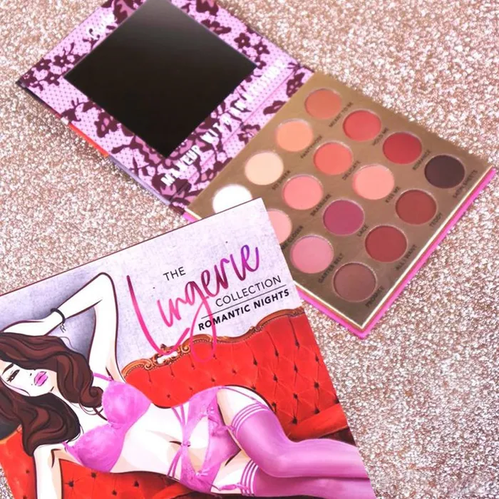 Lingerie RUDE 16 Colors Lingerie Bright Matte Eyeshadow Eye shadow Palette KBEAUTY MZ080 Vibrators