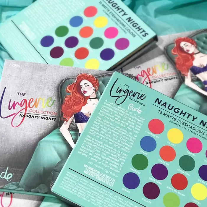Lingerie RUDE 16 Colors Lingerie Bright Matte Eyeshadow Eye shadow Palette KBEAUTY MZ080 Vibrators