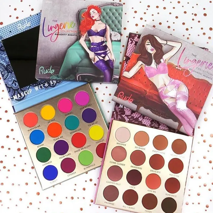 Lingerie RUDE 16 Colors Lingerie Bright Matte Eyeshadow Eye shadow Palette KBEAUTY MZ080 Vibrators