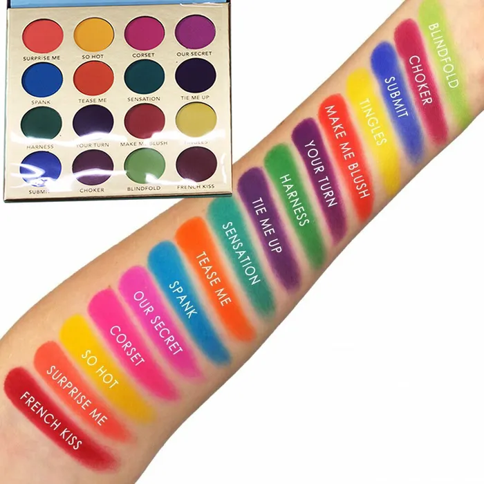 Lingerie RUDE 16 Colors Lingerie Bright Matte Eyeshadow Eye shadow Palette KBEAUTY MZ080 Vibrators