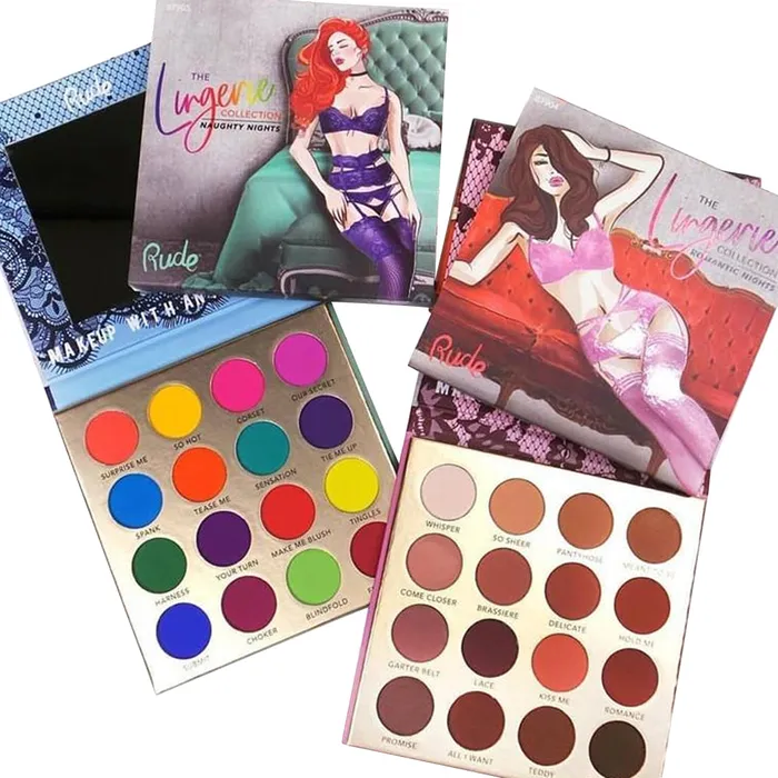 Lingerie RUDE 16 Colors Lingerie Bright Matte Eyeshadow Eye shadow Palette KBEAUTY MZ080 Vibrators
