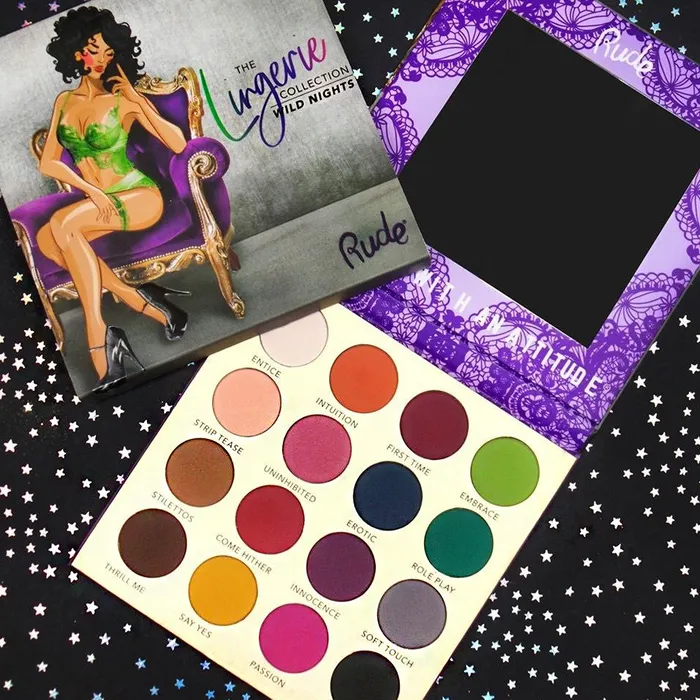 Lingerie RUDE 16 Colors Lingerie Bright Matte Eyeshadow Eye shadow Palette KBEAUTY MZ080 Vibrators