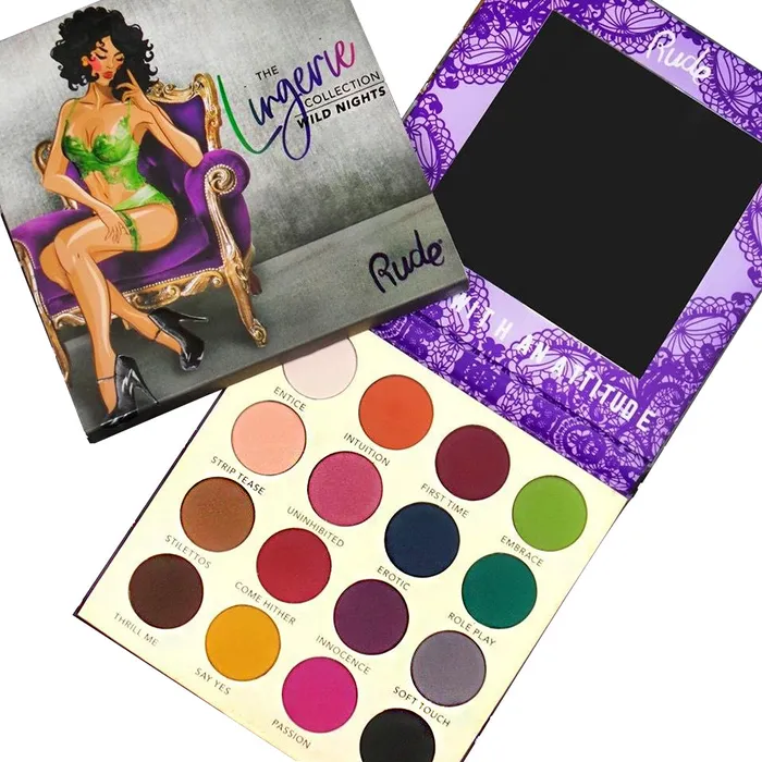 Lingerie RUDE 16 Colors Lingerie Bright Matte Eyeshadow Eye shadow Palette KBEAUTY MZ080 Vibrators