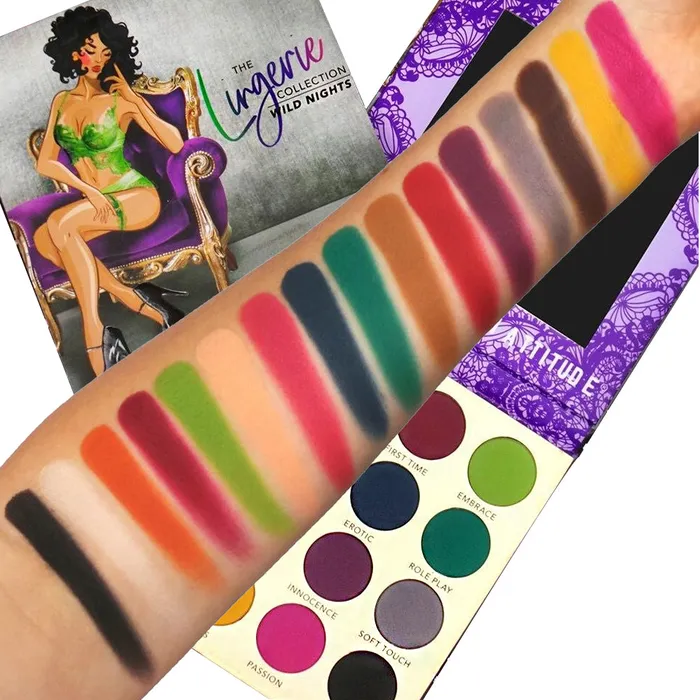 Lingerie RUDE 16 Colors Lingerie Bright Matte Eyeshadow Eye shadow Palette KBEAUTY MZ080 Vibrators