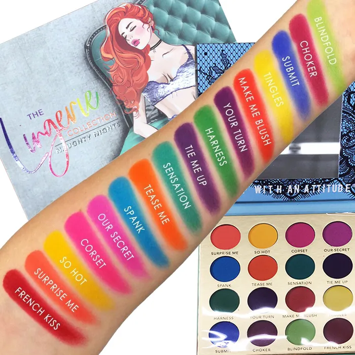 Lingerie RUDE 16 Colors Lingerie Bright Matte Eyeshadow Eye shadow Palette KBEAUTY MZ080 Vibrators