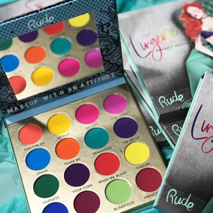 Lingerie RUDE 16 Colors Lingerie Bright Matte Eyeshadow Eye shadow Palette KBEAUTY MZ080 Vibrators