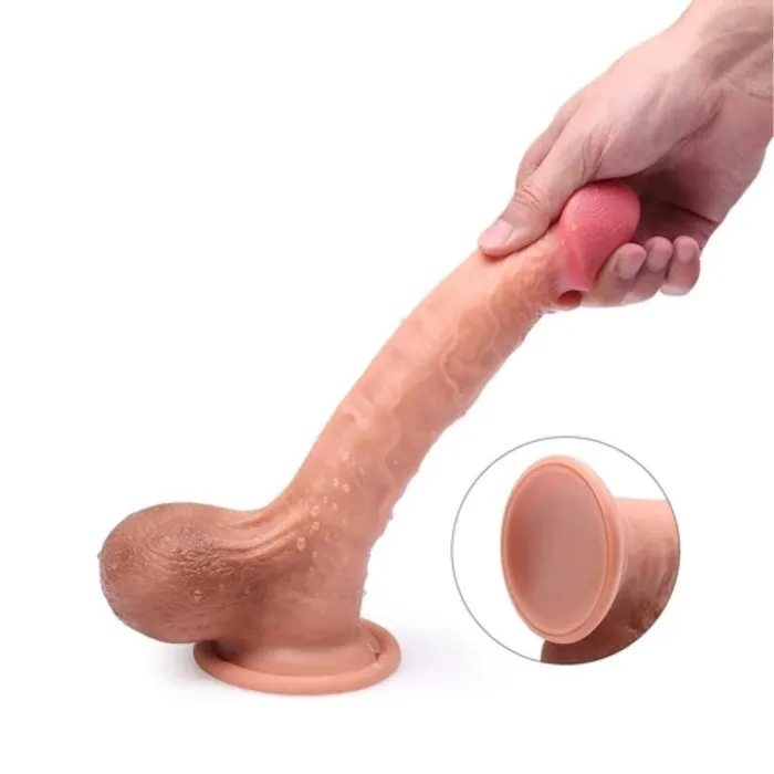 Lovegasm Dildos Lifelike King Sized 9 Realistic Feel Skin Like Dildo Veiny Largest Humongous 9 Inch Lightskin Anal