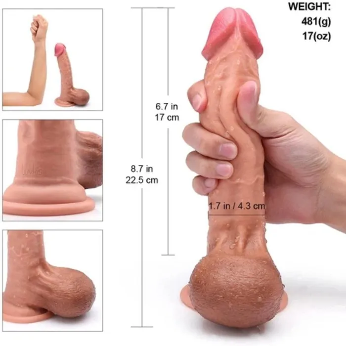 Lovegasm Dildos Lifelike King Sized 9 Realistic Feel Skin Like Dildo Veiny Largest Humongous 9 Inch Lightskin Anal