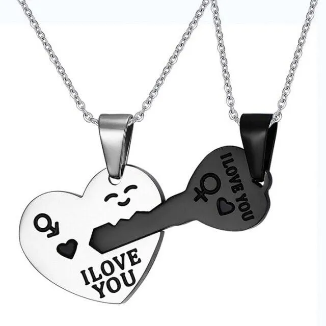 Lovegasm Dildos Lovers Heart Lock and Key Necklace