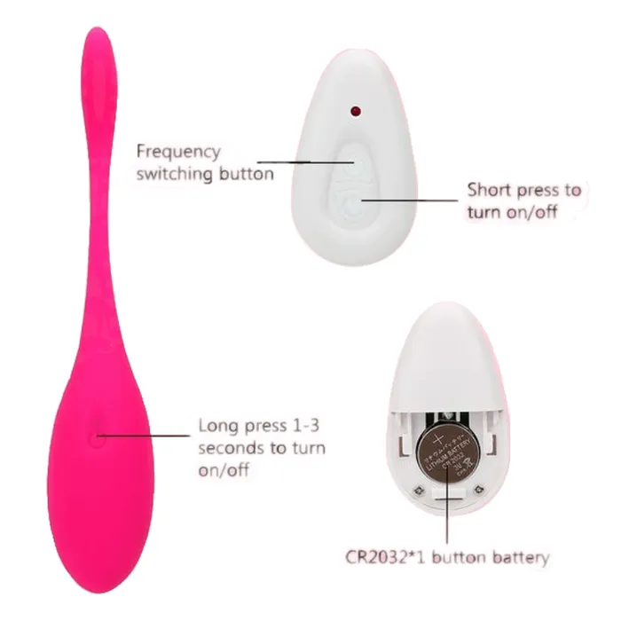 Lovegasm Pink Sperm Remote Control Kegel Balls Female Sex Toys
