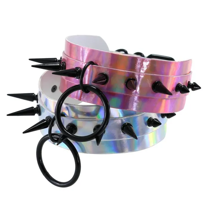 Lovegasm Vibrators Colorful Oversized Spiked Collar