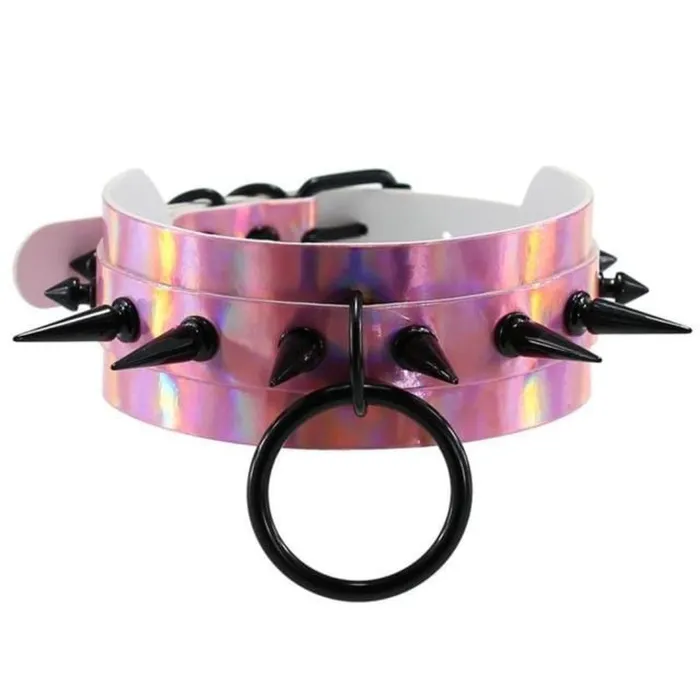 Lovegasm Vibrators Colorful Oversized Spiked Collar