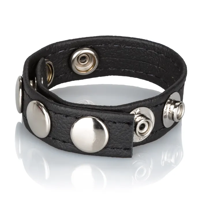 Male Sex Toys CalExotics Leather MultiSnap Ring