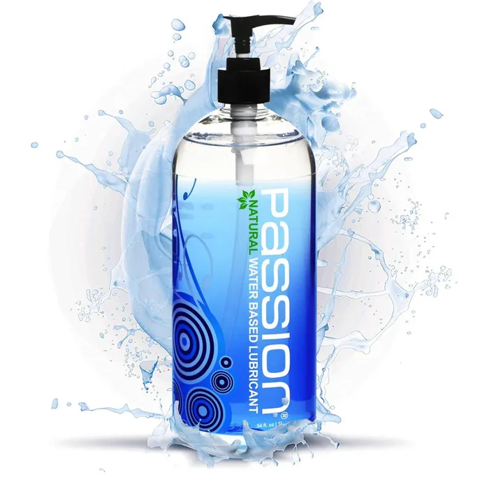 Passion Male Sex Toys 34oz Passion Natural WaterBased Lube Pump