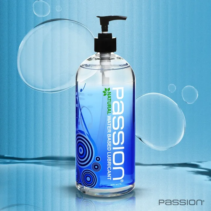 Passion Male Sex Toys 34oz Passion Natural WaterBased Lube Pump