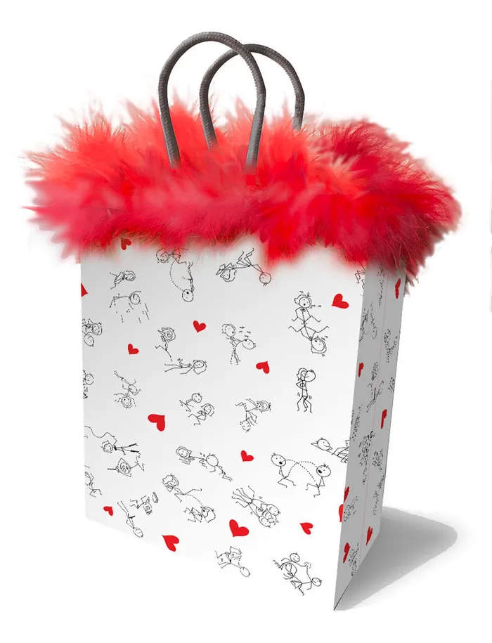 Stick Figures Gift Bag Red Little Genie Vibrators