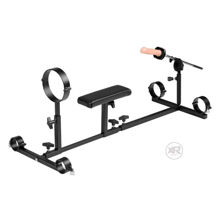 Stockade with Chest Pad and Fucking Rod Strict Leather Male Sex Toys
