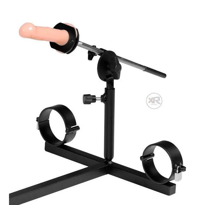Stockade with Chest Pad and Fucking Rod Strict Leather Male Sex Toys