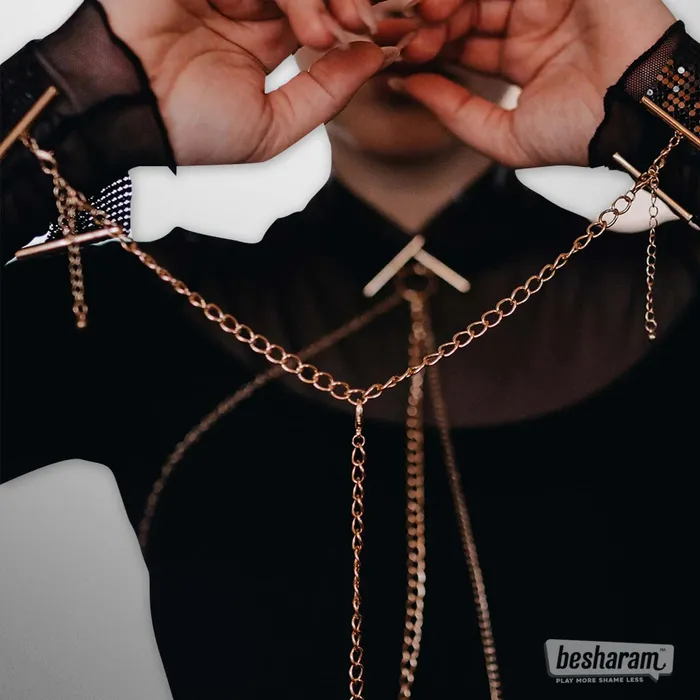 Vibrators Bijoux Indiscrets Bijoux Indiscrets Desir Metallique Metallic Mesh Handcuffs