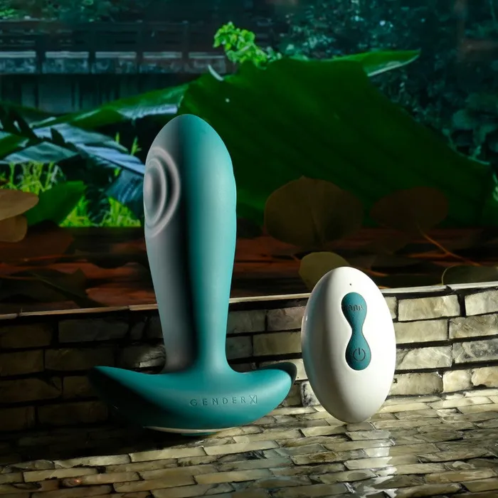 Anal Evolved Evolved Gender X Tunnel Tapper Remote Control Anal Plug Teal