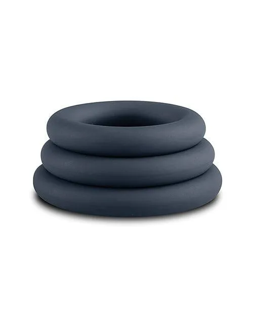 Anal Onedc Boners 3 Pc Cock Ring Set Black