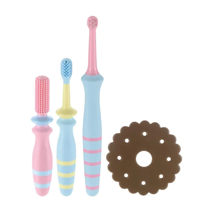 Anal Richell Richell TLI Try Tabetara Baby Toothbrush Set for Front Teeth 4 Pieces Anal Richell Richell TLI Try Tabetara Baby Toothbrush Set for Front Teeth 4 Pieces