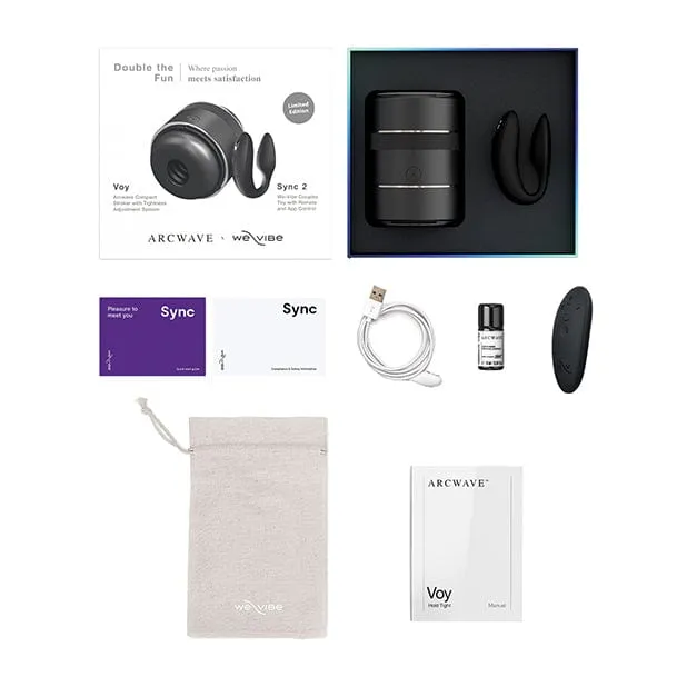Arcwave Anal Arcwave Double the Fun Collection Box Voy x We Vibe Sync 2 Couple Set Black