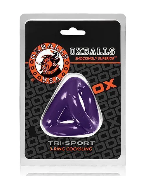 Blue Ox Designs LLCDba Oxballs Anal Oxballs Tri Sport Cocksling Eggplant