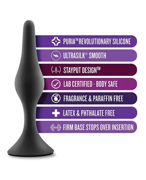 Blush Anal Adventures Platinum Silicone Beginner Plug Kit Black Blush Novelties Anal