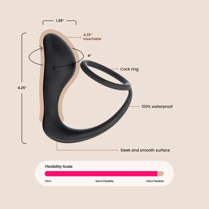 china Simpli Pleasure Inventors Launchpad Male Sex Toys SIMPLI Prostate Plug with Penis Ring 01 massager with cring