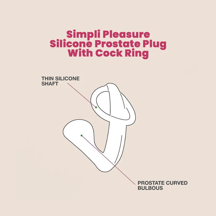 china Simpli Pleasure Inventors Launchpad Male Sex Toys SIMPLI Prostate Plug with Penis Ring 01 massager with cring