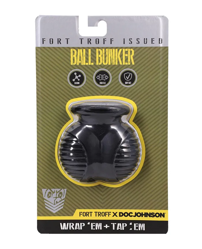 Doc Johnson Male Sex Toys Fort Troff Ball Bunker Silicone Ball Stretcher Black Doc Johnson Male Sex Toys Fort Troff Ball Bunker Silicone Ball Stretcher Black