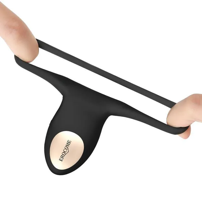 Erocome Male Sex Toys Erocome Sagitta Rechargeable Silicone Cock Ring Black