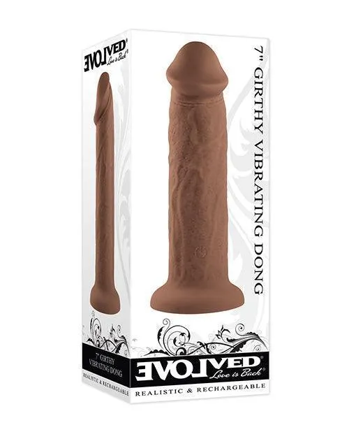 Evolved Novelties INC Dildos Evolved 7 Girthy Vibrating Dong Dark