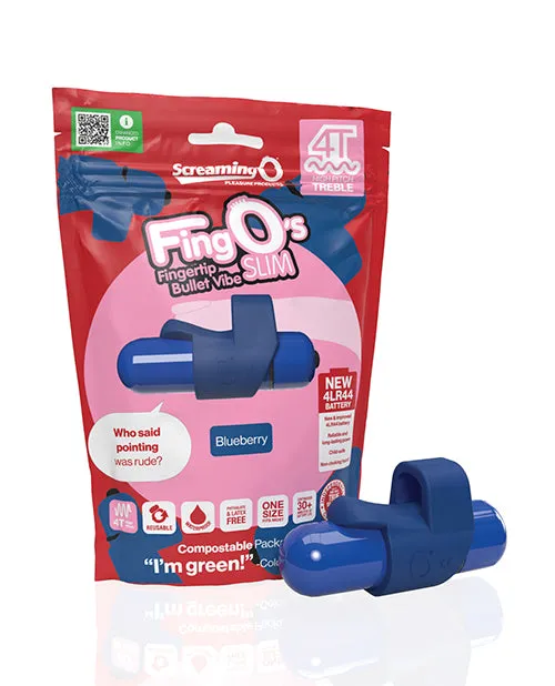 Female Sex Toys Bushman Products Screaming O 4T FingO Slim Blueberry