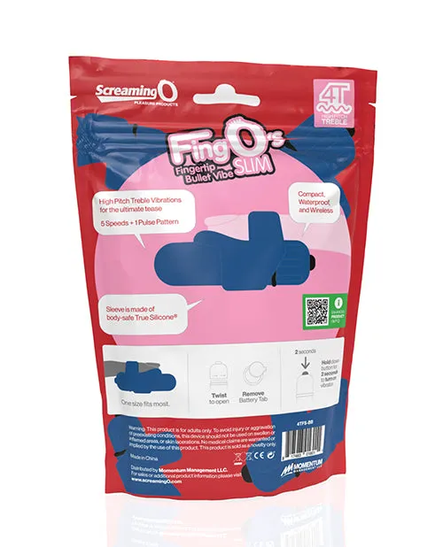 Female Sex Toys Bushman Products Screaming O 4T FingO Slim Blueberry