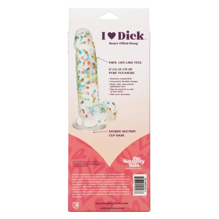 Female Sex Toys California Exotics California Exotics Naughty Bits I Love Dick Heart filled Dong Realistic Dildo with Balls 8 Clear Female Sex Toys California Exotics California Exotics Naughty Bits I Love Dick Heart filled Dong Realistic Dildo with Balls 8 Clear