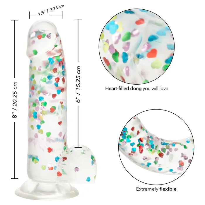 Female Sex Toys California Exotics California Exotics Naughty Bits I Love Dick Heart filled Dong Realistic Dildo with Balls 8 Clear Female Sex Toys California Exotics California Exotics Naughty Bits I Love Dick Heart filled Dong Realistic Dildo with Balls 8 Clear