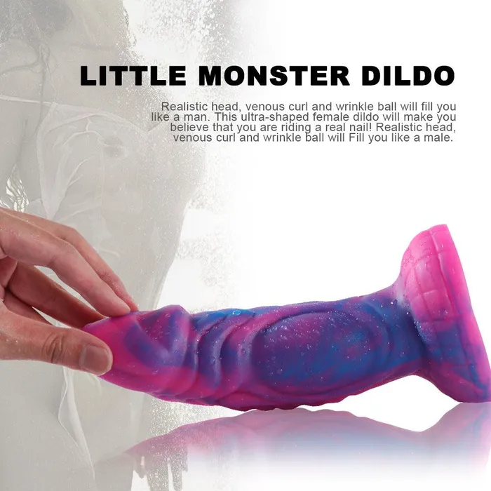 Female Sex Toys Monster Design Starry Huge Dildo Plus Size Liquid Silicone Dildos with Suction Cup propinkup