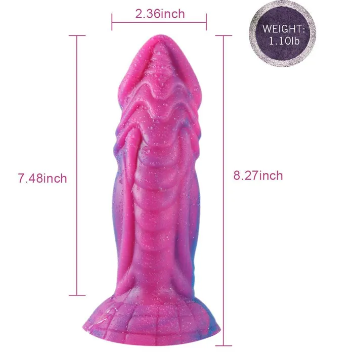 Female Sex Toys Monster Design Starry Huge Dildo Plus Size Liquid Silicone Dildos with Suction Cup propinkup