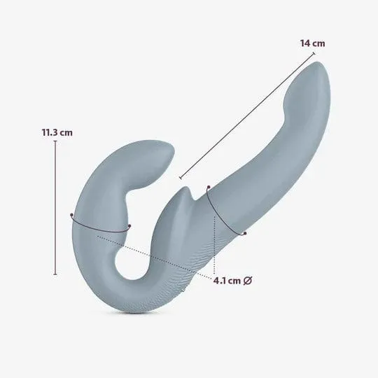 Fun Factory Fun Factory Share Vibe Pro Vibrating Double Dildo Cool Grey Female Sex Toys