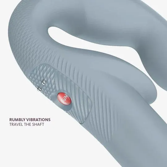 Fun Factory Fun Factory Share Vibe Pro Vibrating Double Dildo Cool Grey Female Sex Toys