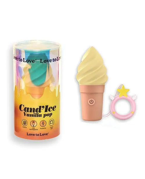 Love to Love Candice Ice Cream Cone Stimulator Vanilla Pop Lovely Planet Vibrators