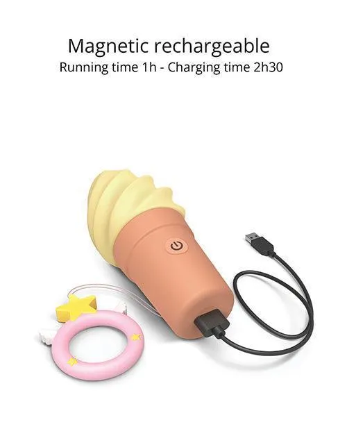 Love to Love Candice Ice Cream Cone Stimulator Vanilla Pop Lovely Planet Vibrators