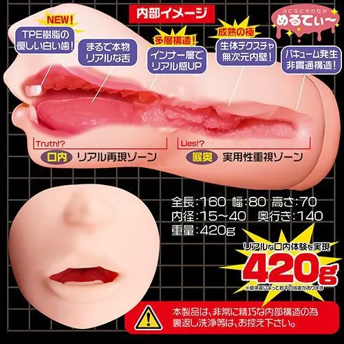 Magic Eyes The Mouth of Truth Sweet Bites Mouth Masturbator Beige Magic Eyes Male Sex Toys