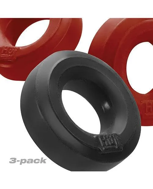 Male Sex Toys Hunky Junk 3 Pack C Ring Ice Blue Ox Designs LLCDba Oxballs